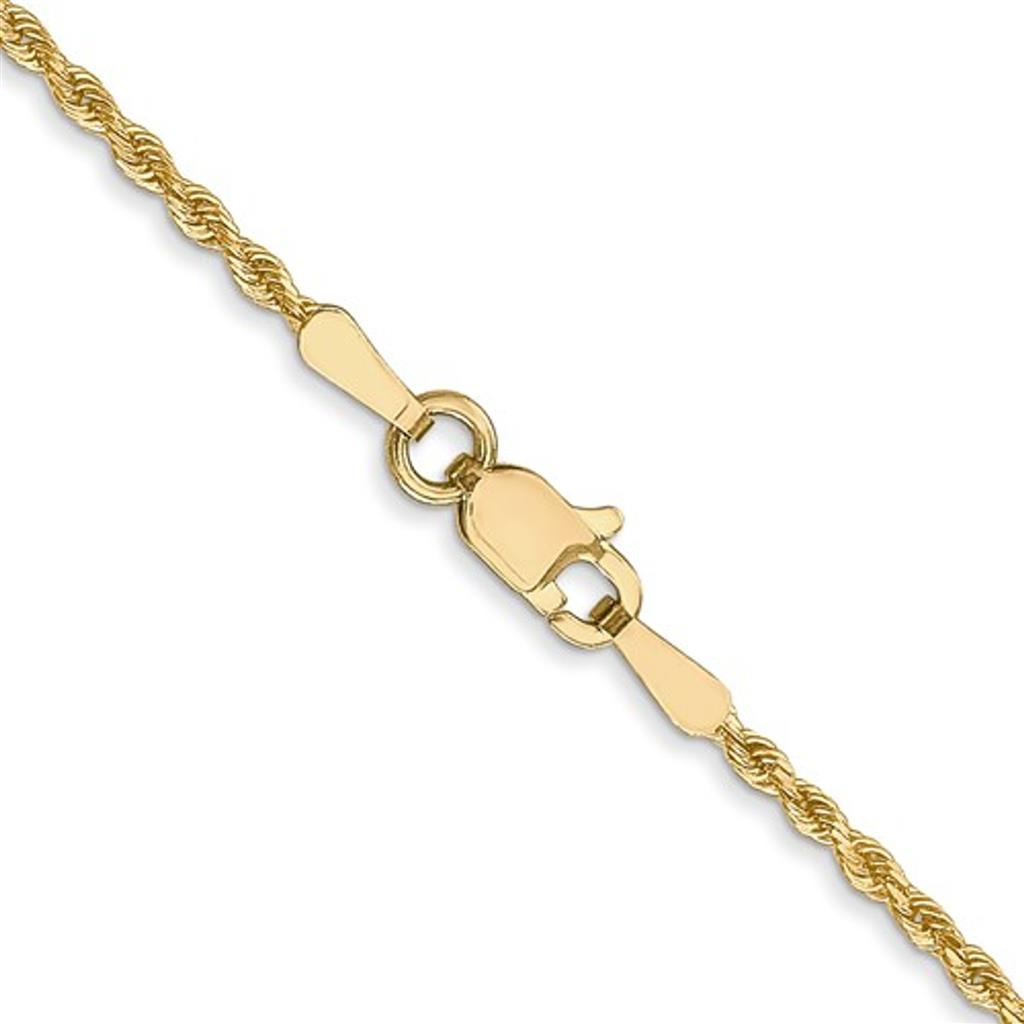 14KY Diamond Cut Rope Necklace 7058-24