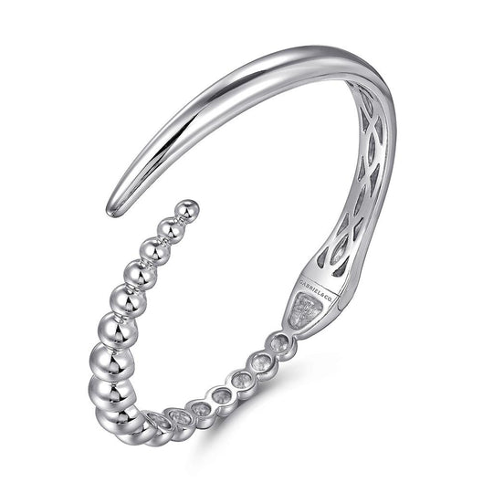 Gabriel & Co Sterling Silver Bujukan Bypass Hinged Bangle BG4957-62SVJJJ