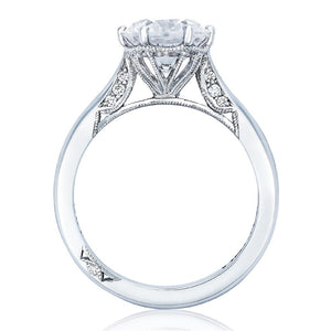 Simply Tacori 18K White Gold Solitaire Engagement Ring 2650 RD 6 W