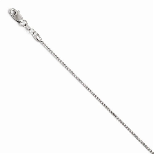 14K White Gold 1.2mm Wheat Chain 1849-16