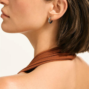 John Hardy Sterling Silver Dot Hoop Earrings EB30176