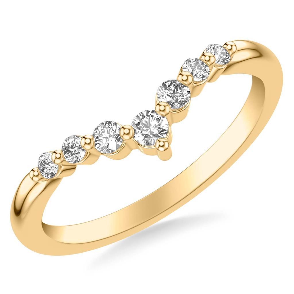 14K Yellow Curved 7 Stone Diamond Band 33-9447Y-L.00
