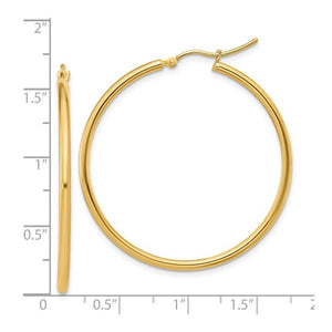 14K Yellow Polished Hoop Earrings - 44W