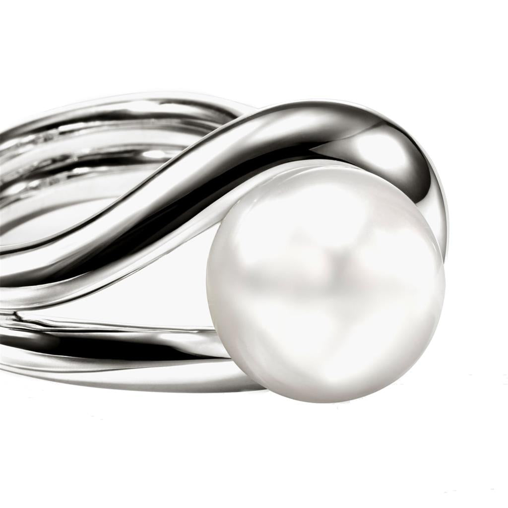 John Hardy Sterling Silver Surf Freshwater Pearl Ring RB895081X7