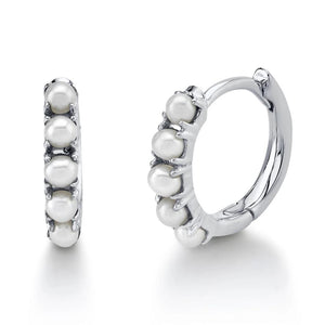 Shy 14KW Cultured Pearl Huggie Earrings SC55011456