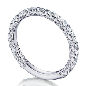 Tacori 18KW Petite Crescent Diamond Band HT 2545 B 3/4 W