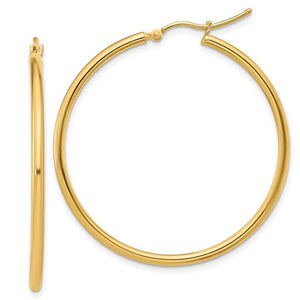 14K Yellow Polished Hoop Earrings - 44W