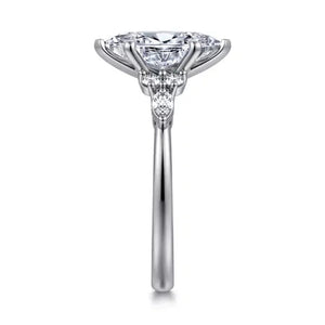 Gabriel & Co 14K White Gold Marquise Diamond Cluster Engagement Ring ER16125M6W44JJ