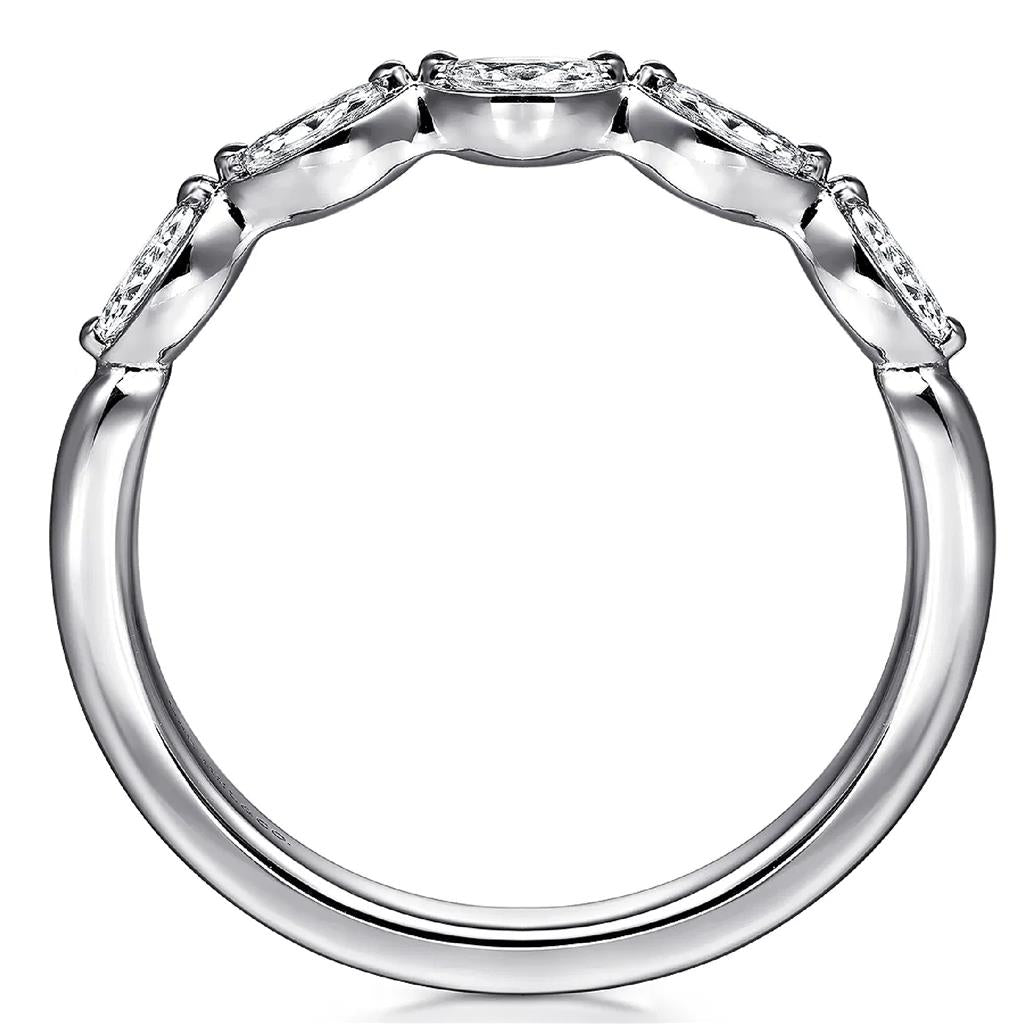 Gabriel & Co 14K White Gold Marquise Diamond Anniversary Band AN16461W43JJ