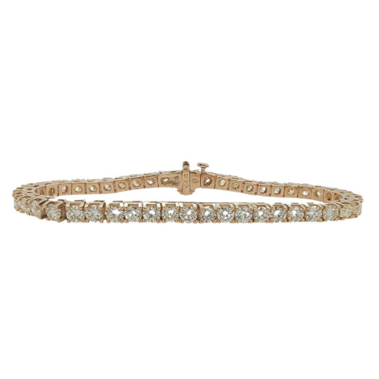 14K Yellow Gold 4 Prong Diamond Tennis Bracelet 71376-CL-Y