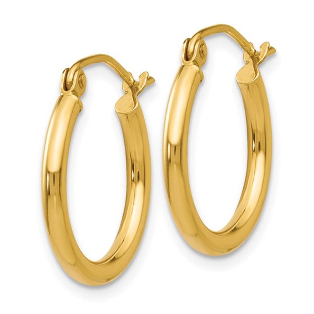 14K Yellow Polished Hoops LE2471