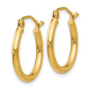 14K Yellow Polished Hoops LE2471