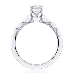 Tacori 14K White Gold Coastal Crescent Engagement Ring P102 OV 7x5 FW
