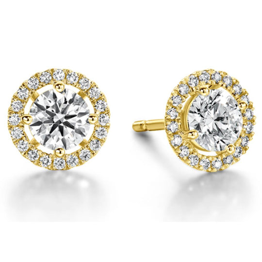 Hearts on Fire 18K Yellow Gold Joy Diamond Stud Earrings HFEJOY00318Y