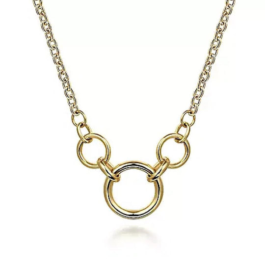 Gabriel & Co 14K Yellow Gold Contemporary Hollow Link Necklace NK7360Y4JJJ