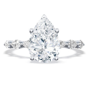 Tacori 18KW Pear Diamond Engagement Ring Mounting 2687 PS 8.5x5.5 W