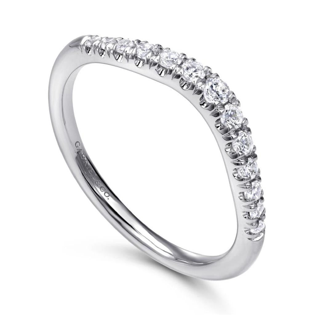 Gabriel & Co 14K White Gold Devotion Curved Diamond Band AN10963W44JJ