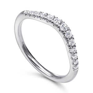 Gabriel & Co 14K White Gold Devotion Curved Diamond Band AN10963W44JJ