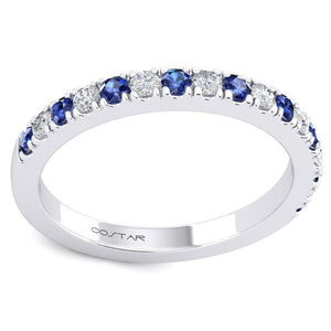 Costar 14KW Blue Sapphire & Diamond Band R14026WB-BS