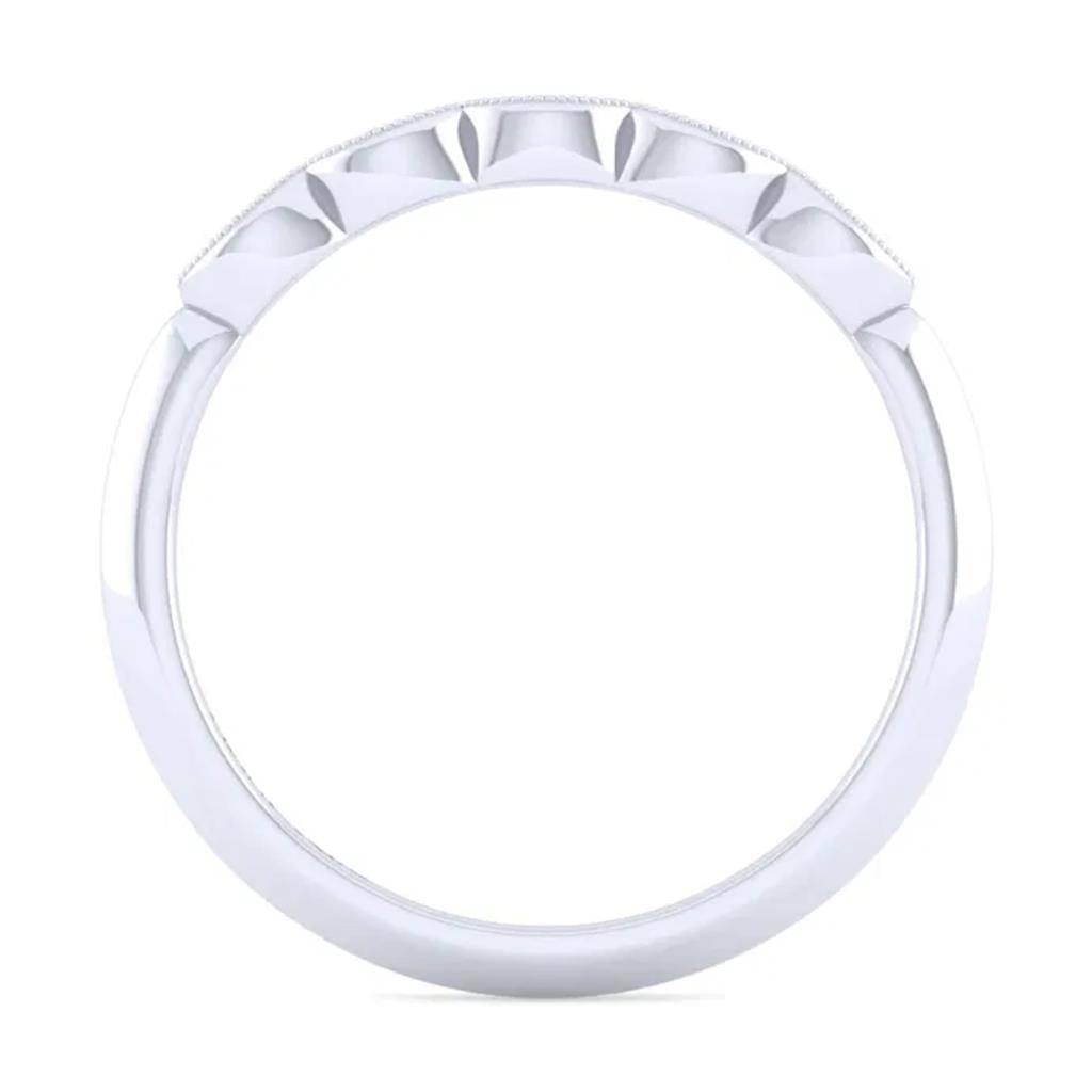 Gabriel & Co 14K White Gold Milgrain Diamond Band WB11747R8W44JJ