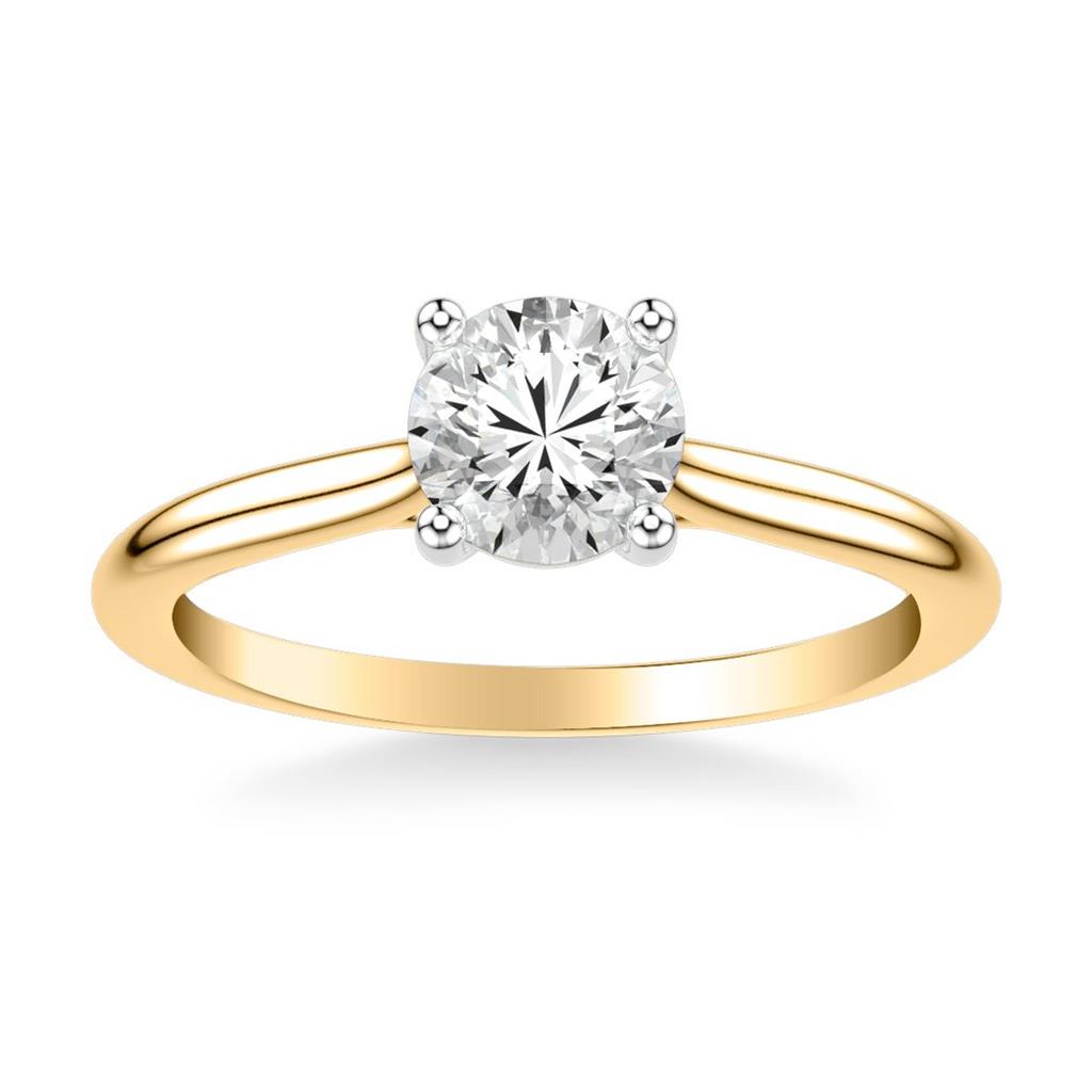 14K Two Tone Solitaire Ring Mounting 31-12051DRYW-E.00