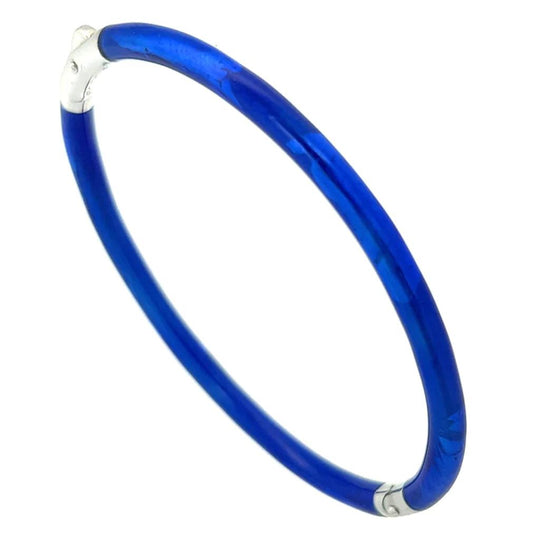 Soho Sterling Silver Blue Cobalt Bangle AB121XSCOC