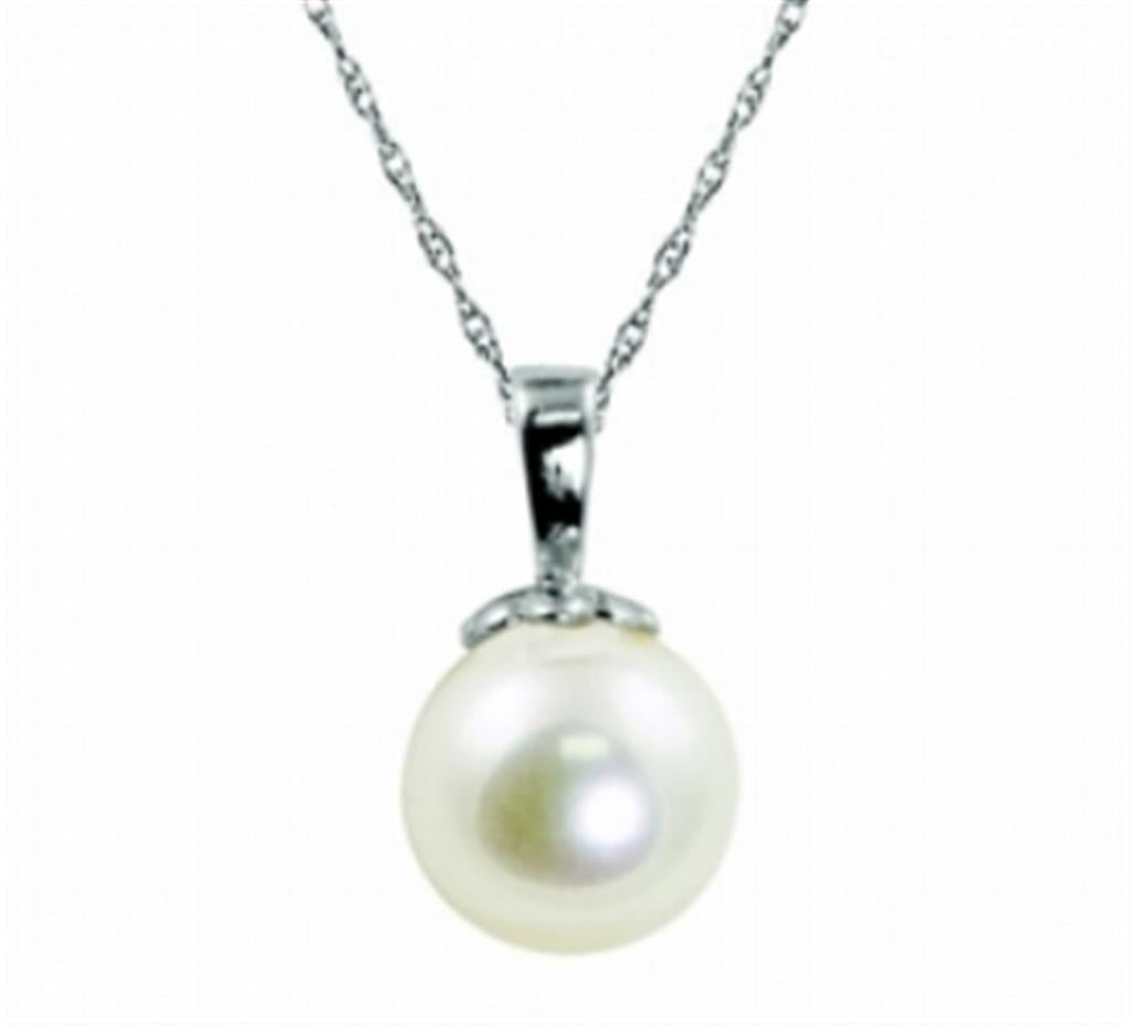 14KW Freshwater Pearl Pendant Necklace 987527/FWWH18