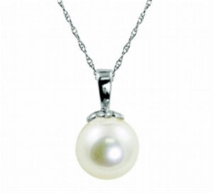 14KW Freshwater Pearl Pendant Necklace 987527/FWWH18