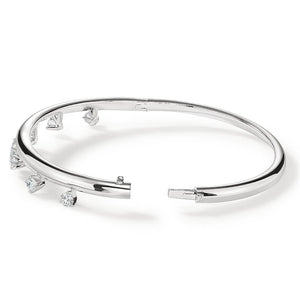 Hearts on Fire 18K White Gold Barre Floating Diamond Bangle UU2834W