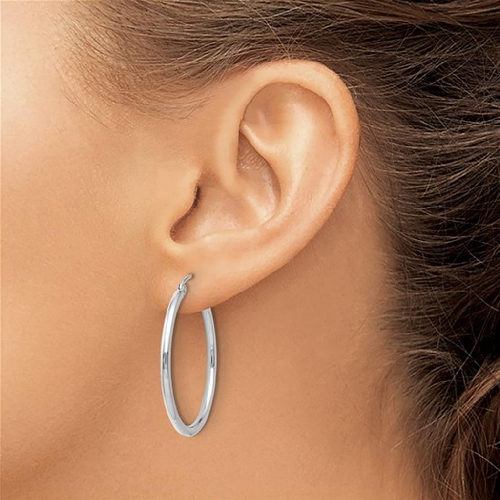 14KW Medium Hoop Earrings - 47W