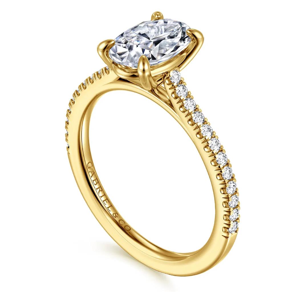 Gabriel & Co 14K Yellow Gold Diamond Engagement Ring ER16129O6Y44JJ