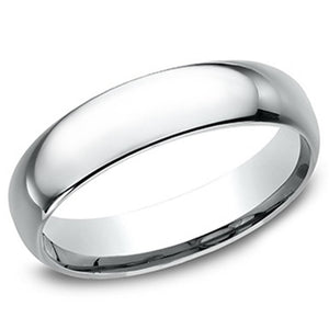 Benchmark 14K White Gold 5mm Comfort Fit Band LCF15014KW06.5
