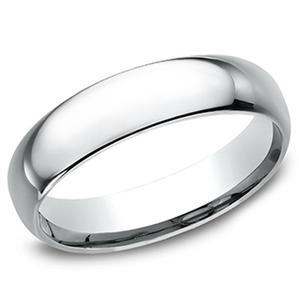 Benchmark14K White Gold Plain 5mm Band LCF15014KW10