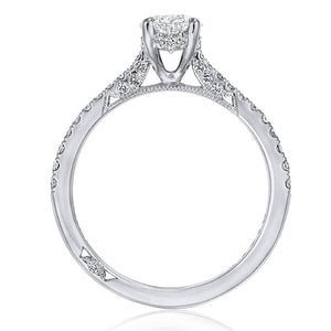 Simply Tacori 18K White Gold Diamond Engagement Ring 2671 OV 8x6 W