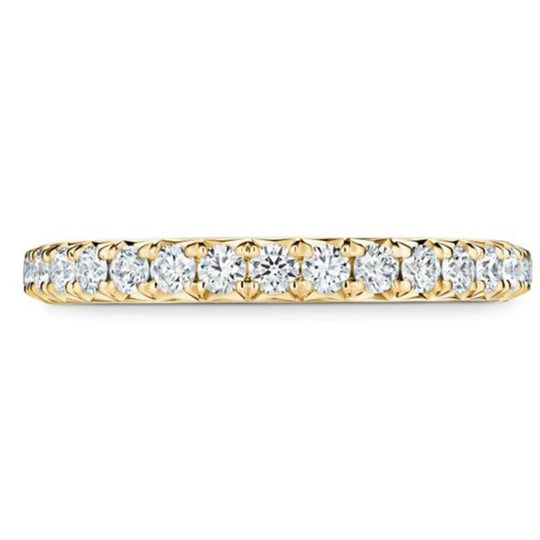 Hearts On Fire 18K Yellow Gold Vela French Pave Diamond Band UU26428Y50