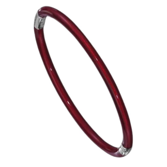 Soho Sterling Silver Skinny Granato Enamel Bangle AB121XSGRANATO