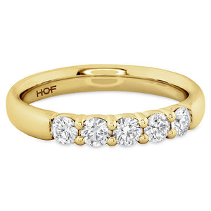 Hearts On Fire 18K Yellow Gold 5 Stone Diamond Band UU29428Y