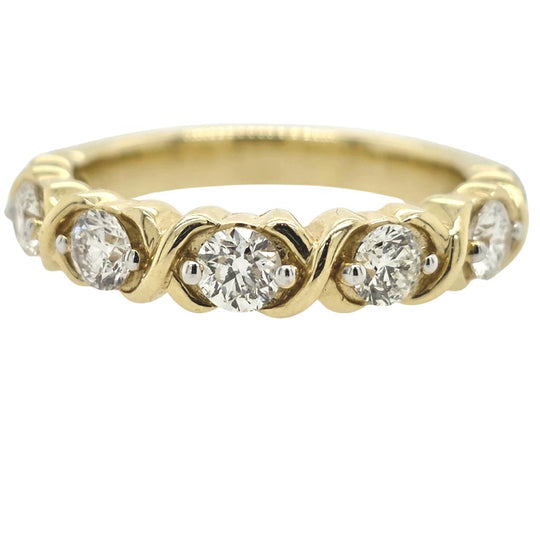 14K Yellow Gold XOXO Diamond Band X12R2509D039
