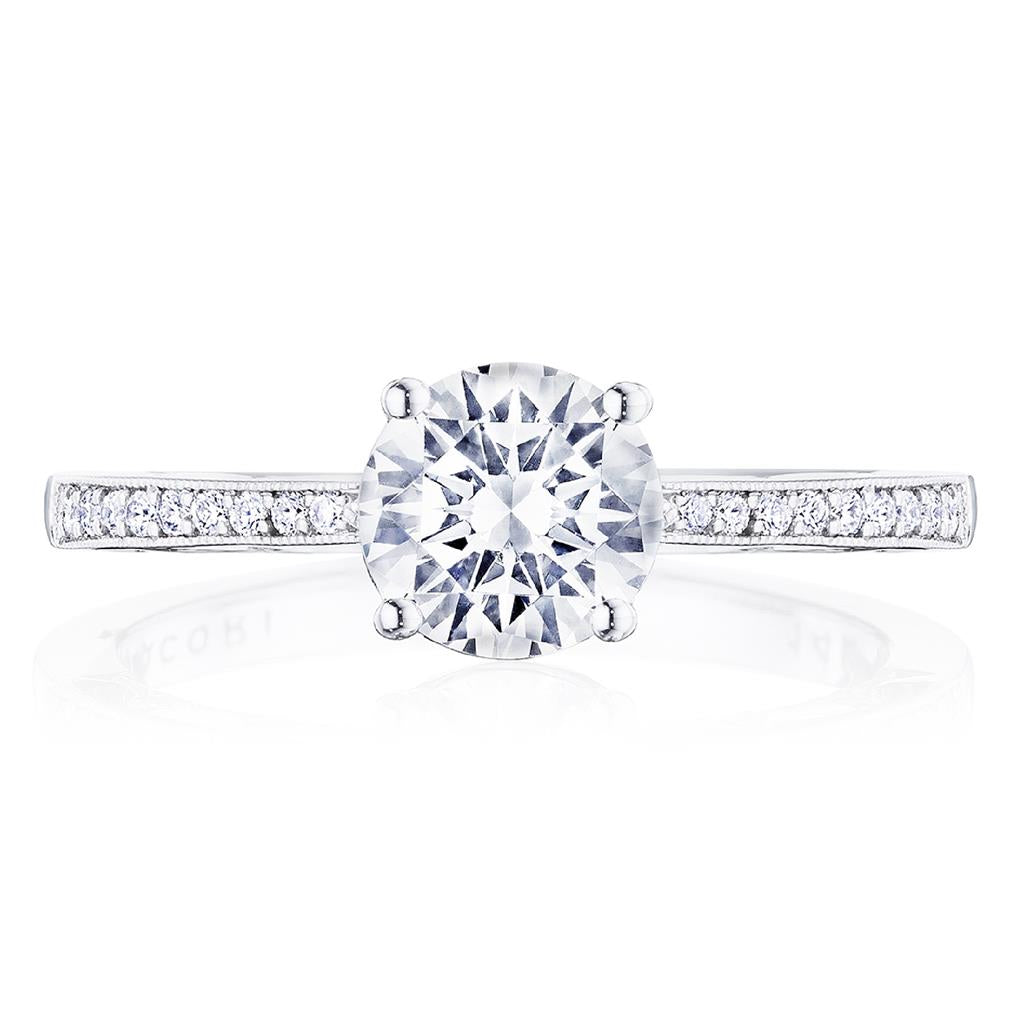 Tacori 14K White Gold Coastal Crescent Engagement Ring P102 RD 6.5 FW