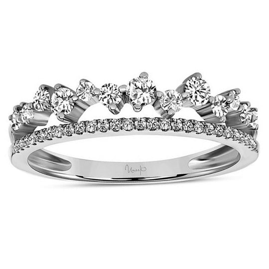Uneek 14K White Gold Double Row Diamond Band LVBAD269W
