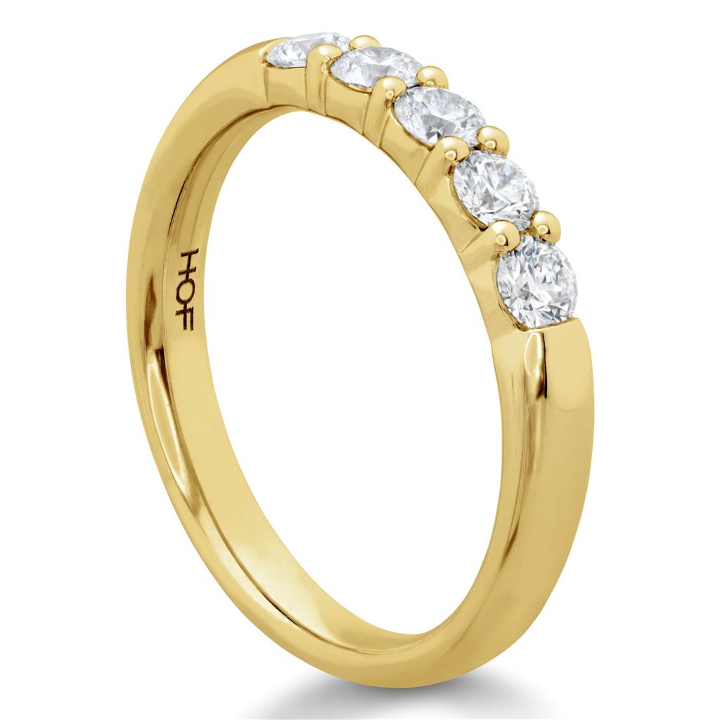 Hearts On Fire 18K Yellow Gold 5 Stone Diamond Band HBASIG500508Y-C