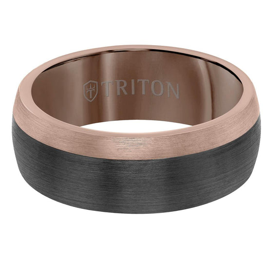 Frederick Goldman Black and Espresso Domed Band 11-6170BRCC8-G.00