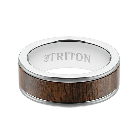 Frederick Goldman Tungsten Wood Inlay Band 11-6191WCD8-G.00