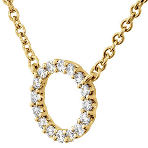 Hearts On Fire 18K Yellow Gold Diamond Circle Necklace HFPSIGC00128Y
