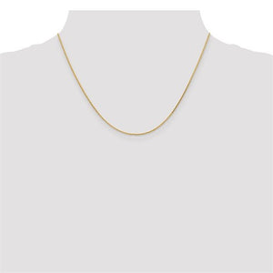 14K Yellow Gold 1mm Diamond-Cut Wheat Chain 1202-20