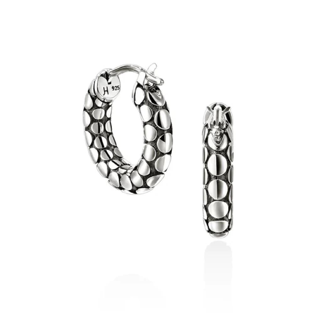 John Hardy Sterling Silver Dot Hoop Earrings EB30176