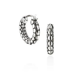 John Hardy Sterling Silver Dot Hoop Earrings EB30176