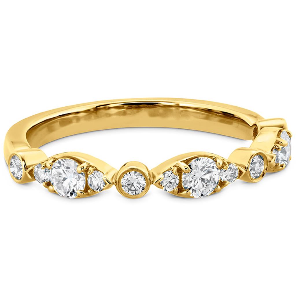Hearts On Fire 18K Yellow Gold Bezel Regal Diamond Band UU6838Y