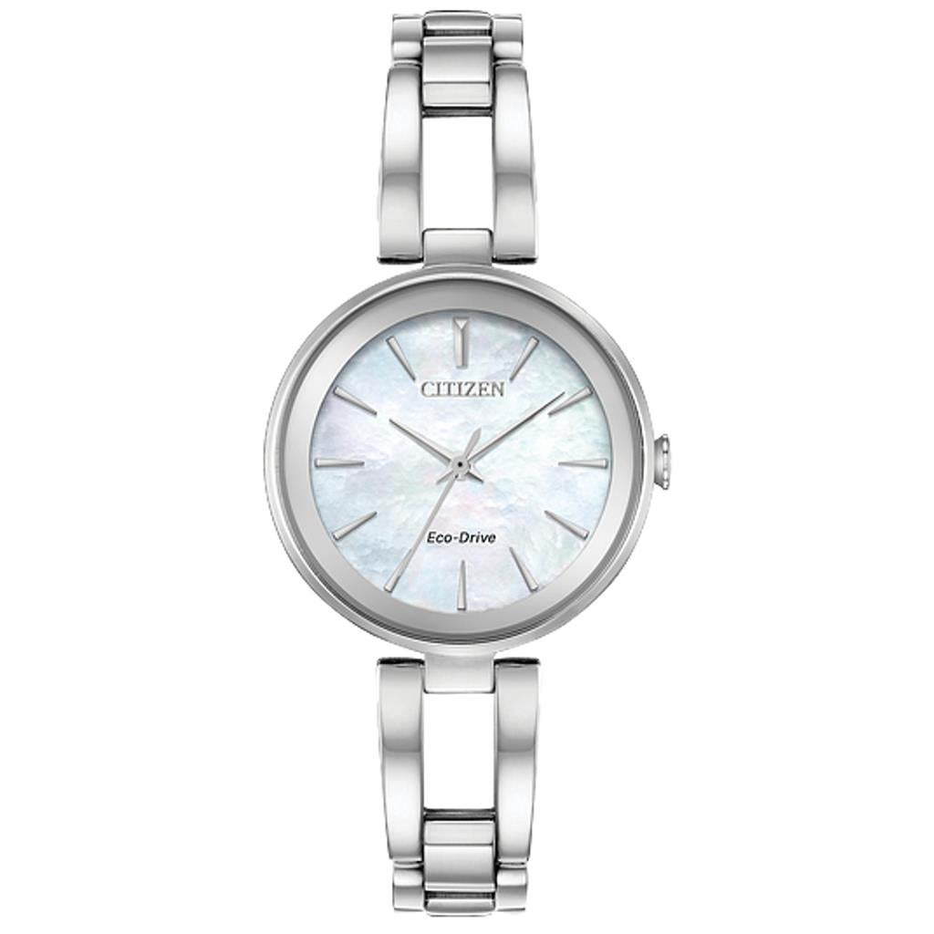 Citizen Ladies Stainless Steel Axiom Eco Drive Mother of Pearl Watch EM0630-51D