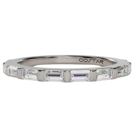 Costar 14K White Gold Baguette Diamond Band R15255WB050